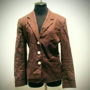 PLUS Chaps Pinstripe Blazer (55)